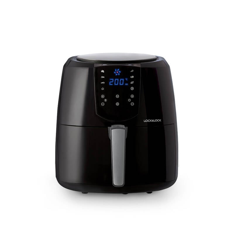 [Áp voucher giảm thêm 300k] Nồi Chiên Không Dầu - Locknlock Jumbo Plus Air Fryer - 220 - 240V~ - 1800W - 50/60Hz - 5.2L - 2 Màu (Đen, Trắng) - EJF357 image number null
